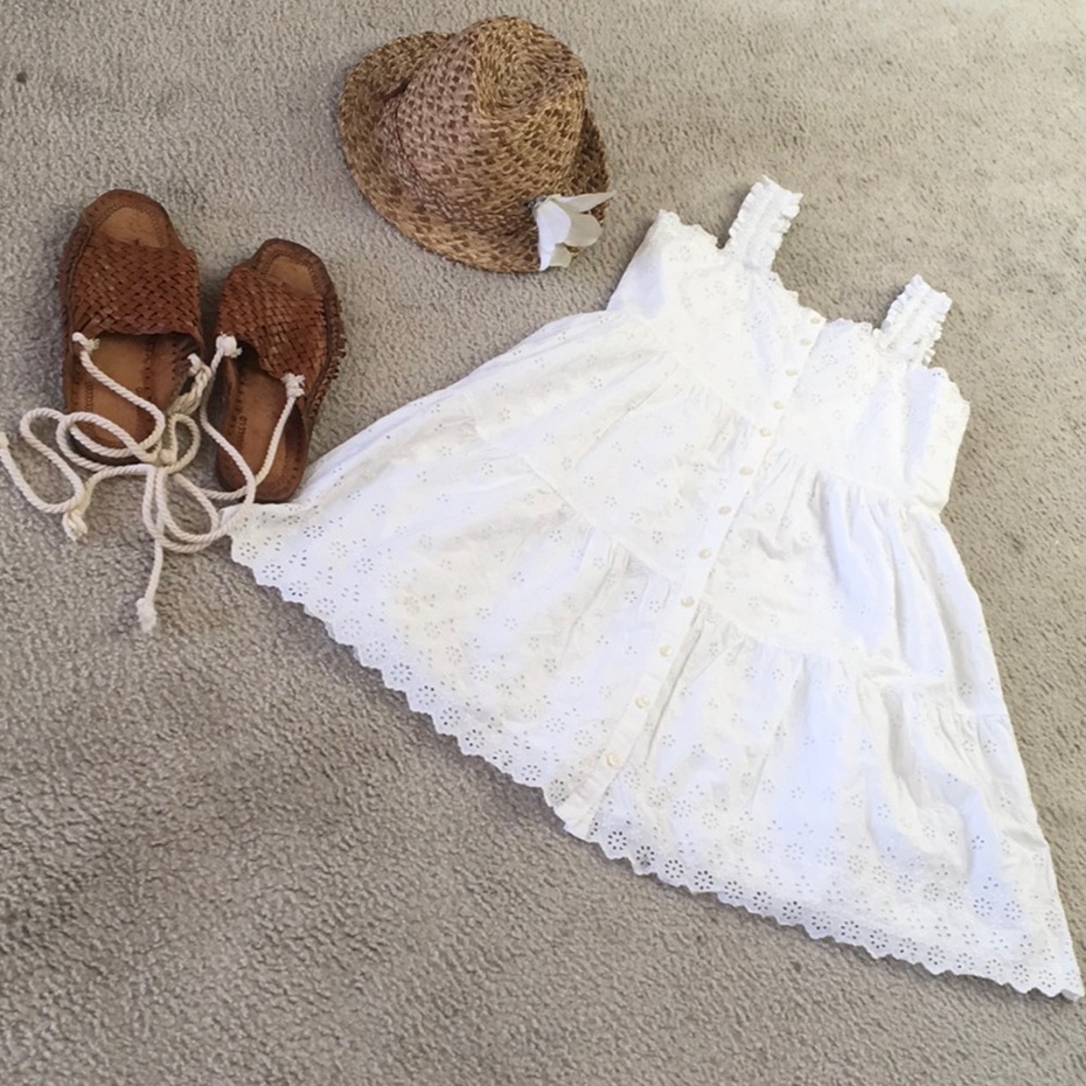 GAP-DOAN/WHITE EYELET SUN DRESS/NWT